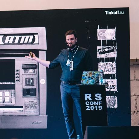 Dima Korolev speaking at a conference